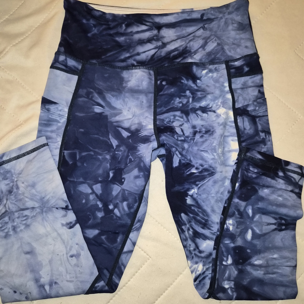 Blue Tie-Dye Leggings